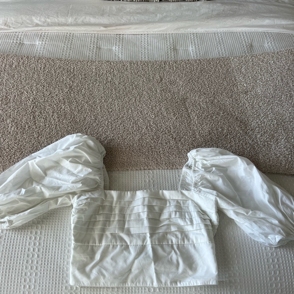 Abercrombie & Fitch White Square Neck Top